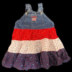 OshKosh Overalls Denim Dress Girls 18M